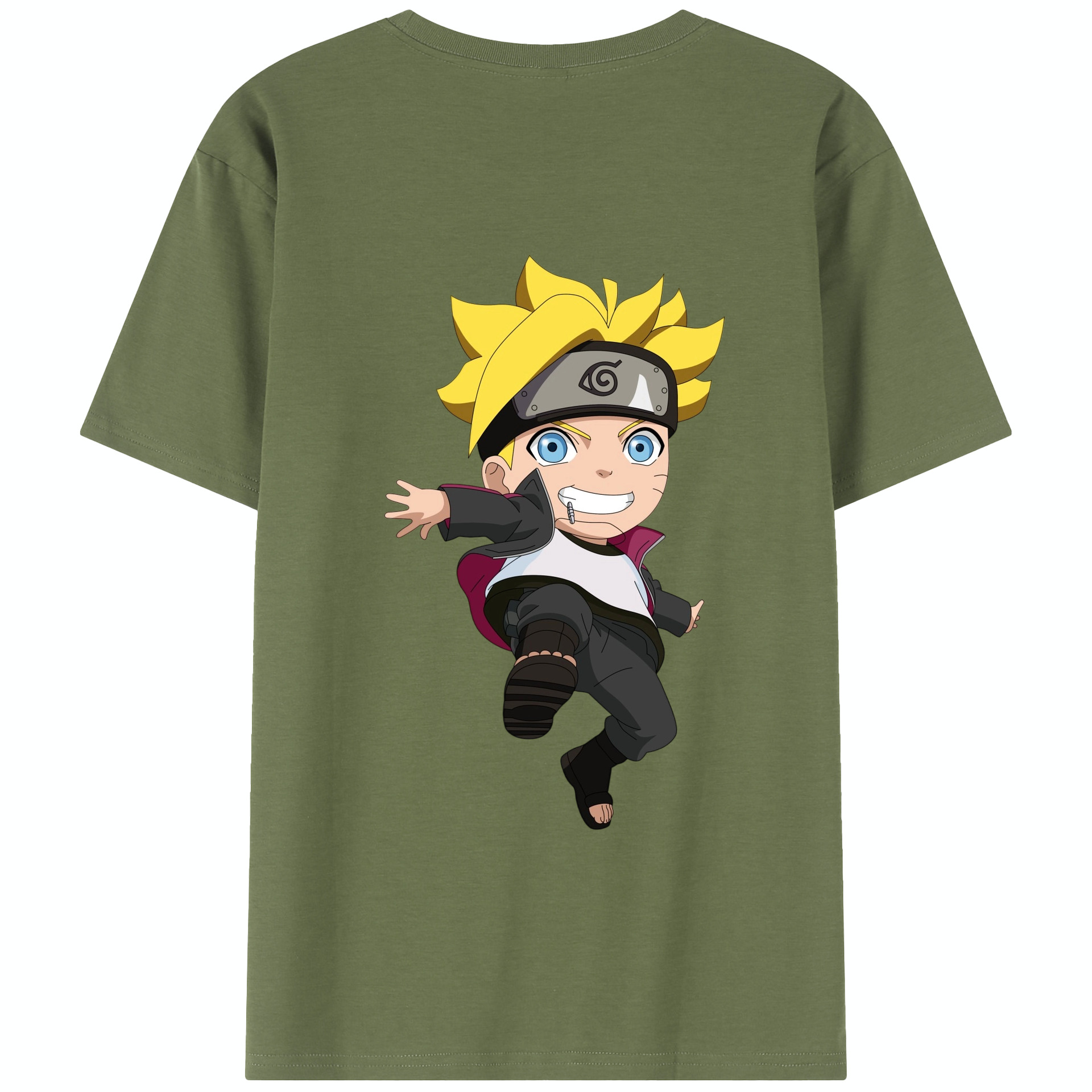 （画像用） NARUTO -ナルト- うずまき ボルト Uzumaki Boruto 綿100％半袖Tシャツ（背面プリント）